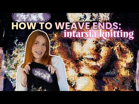 Видео: плетение концов нитей для интарсии: быстрый и простой способ!