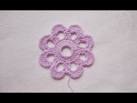 Видео: Цветочные мотивы крючком ОЧЕНЬ ПРОСТО И БЫСТРО.Вязание для начинающих  Урок 308 Floral crochet motif