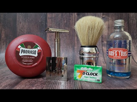 Видео: Три эффекта от Yaqi Trifecta (gap 0.7), кабан Omega, Proraso, Gillette 7 o`clock, лосьон Boy`s Toy`s