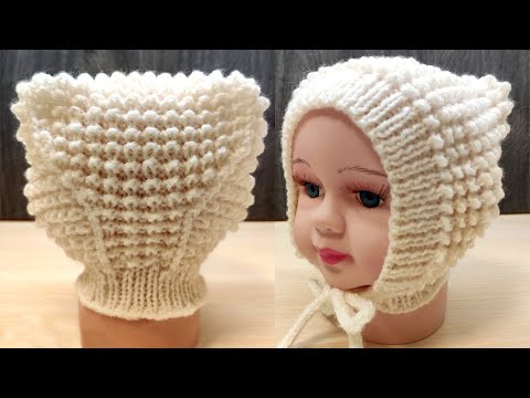 Видео: Чепчик спицами.Узор кукурузка.Как связать чепчик нужного размера.