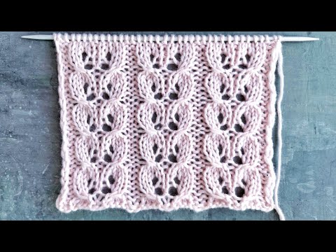 Видео: Симпатичные ажурные косички для вязания джемперов, палантинов, носков