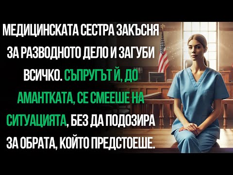 Видео: Медицинската сестра закъсня за делото за развод и загуби всичко...