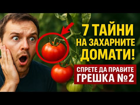 Видео: 7 Тайни на Захарните Домати 🍅. Спрете да правите грешка №2, и реколтата ще ви изненада.