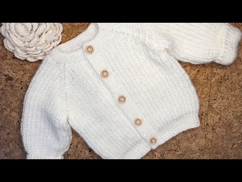 Видео: МК Вязание детской кофточки СНЕЖИНКА. ( От 1 до 4 месяцев) 5 часть