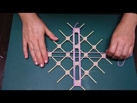 Видео: Тибетская мандала на 4 палочки. Часть 3