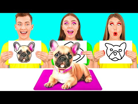 Видео: Кто Лучше Нарисует Предмет, Получит Его Челлендж | Забавные Лайфхаки с Едой от TeamTeen Challenge