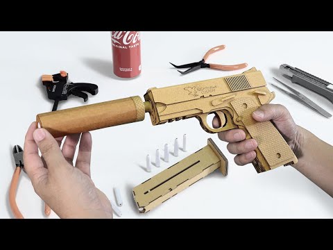 Видео: Как сделать картонный пистолет【NIGHTHAWK Custom】