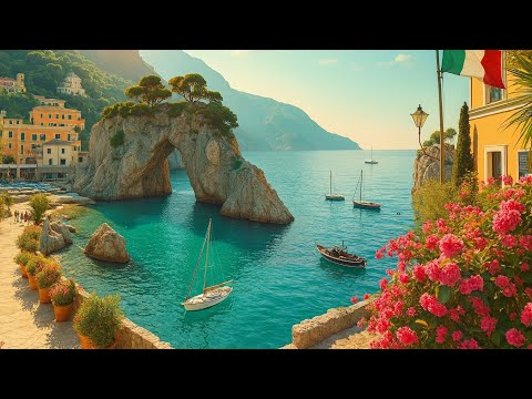 Видео: Волшебная прогулка по острову Капри в формате 4K 🇮🇹 Потрясающие улицы и виды на море