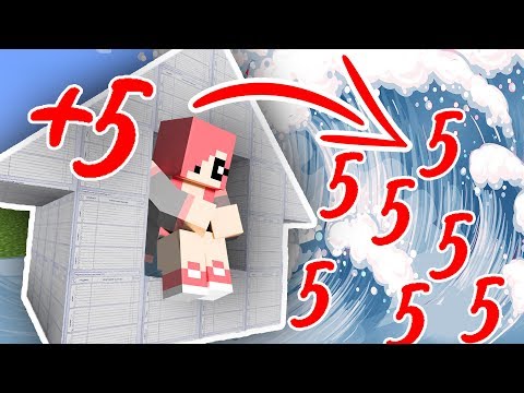 Видео: ЦУНАМИ ИЗ ПЯТЕРОК ПРОТИВ ДОМА ИЗ ДНЕВНИКА В МАЙНКРАФТ