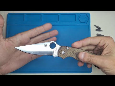 Видео: Spyderco Para Military 2 Cru-Wear disassembly - розбирання/збирання, конструктив та нюанси