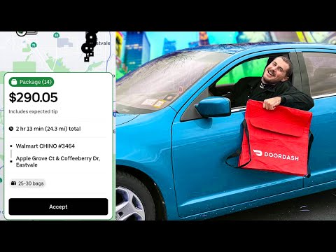 Видео: РАБОТАЮ КУРЬЕРОМ В США - UBER EATS И DOOR DASH. Сколько заработал