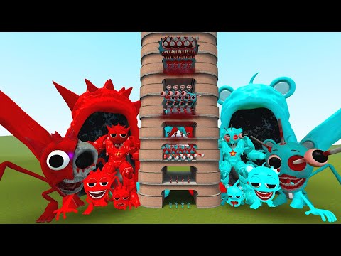 Видео: TALLGRASS LITTLE TO BIG ALL SPRUNKI RADDY VS ALL SKY BLUE SPRUNKI FAMILY ФАЗА 1 - 10 в Gmod !!