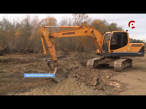 Видео: Первый участок дороги на Ошту в Вытегорском районе сдадут уже на следующей неделе