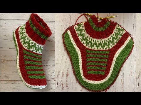 Видео: НОВИНКА 2024 !!! Тапочки-следки на двух спицах без швов // patik modelleri