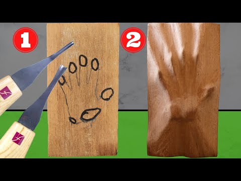 Видео: Очень простой проект резьбы по дереву: создайте эффект руки под тканью.