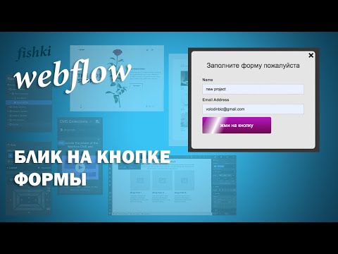 Видео: Блик на кнопке формы webflow