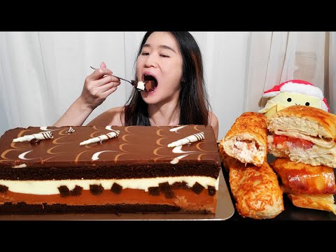 Видео: Едим божественный шоколадный мусс-торт «Такседо» от Costco! Большие кусочки, мукбанг, ASMR
