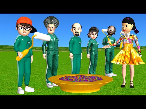 Видео: Игра «Кальмар против страшного учителя 3D»: кто нарисует девушку-кальмара лучшим цветом? Хороший ...