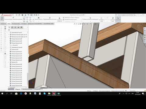 Видео: #9 Лестница. Solid Works. Крепление ограждения к лестнице