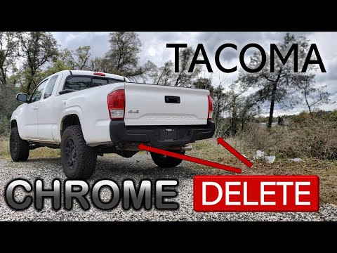 Видео: 10-минутный Tacoma Bumper CHROME DELETE [ BumperShellz ]