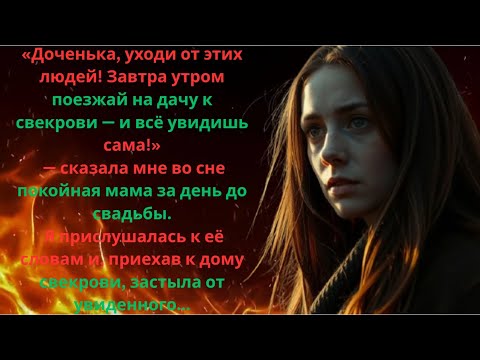 Видео: 🔥 Накануне свадьбы мне явилась покойная мать — и я поняла, зачем свекровь звала меня на дачу