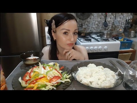 Видео: Пельмени С Сыром😋Ответы на⁉️#мукбанг#неасмр#еда#