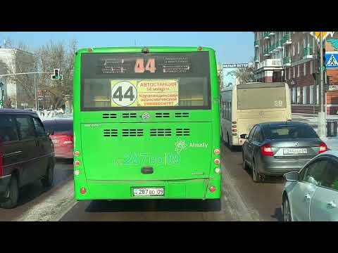 Видео: - 4 -  Караганда  из окна   Автобуса № 121 Караганда - Шахтинск 17.02.2025