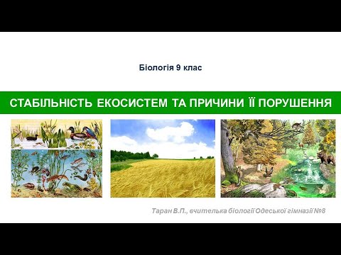 Видео: Стабільність екосистем та причини її порушення. Сукцесії. Агроценози