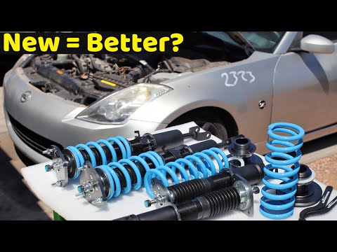 Видео: Устанавливаю новые и улучшенные койловеры T6 от maxspeedingrods на мой Nissan 350z!