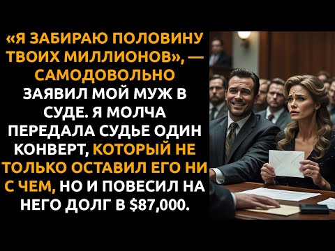 Видео: «Я забираю ТВОИ МИЛЛИОНЫ», — сказал муж в суде. Один конверт оставил его с долгом в $87,000.