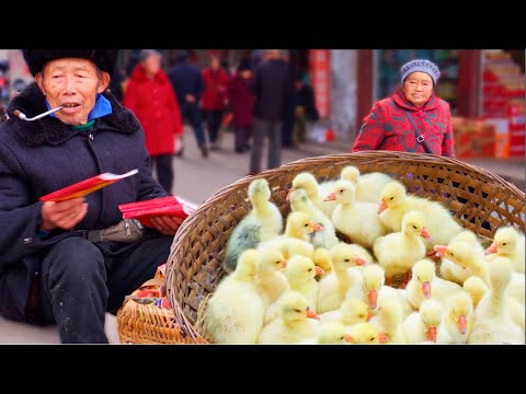 Видео: Шаг назад во времени: Древняя деревенская жизнь | Традиционный рынок | Продажа курицы