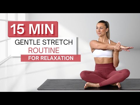 Видео: 15-минутная программа лёгкой растяжки | Восстановление мышц, гибкость и расслабление
