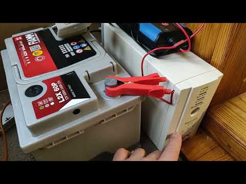 Видео: Бесперебойник APC-650CS и автомобильный аккумулятор Fiamm 60Ah - тихий, беззвучный УПС