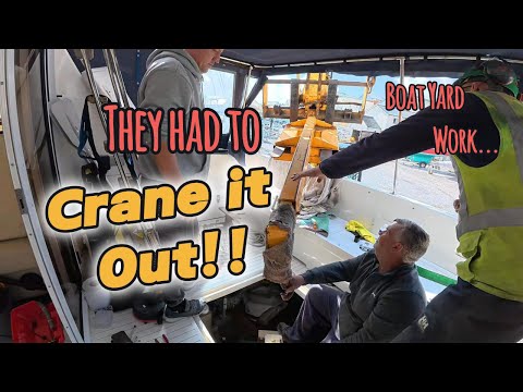 Видео: Снимаем генератор с нашей лодки! Неделя 2 на верфи с нашей моторной лодкой Princess 415