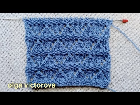 Видео: Ажурные ромбы 567 #Узорыспицами