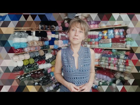 Видео: Платье крючком из Yarn Art Jeans .