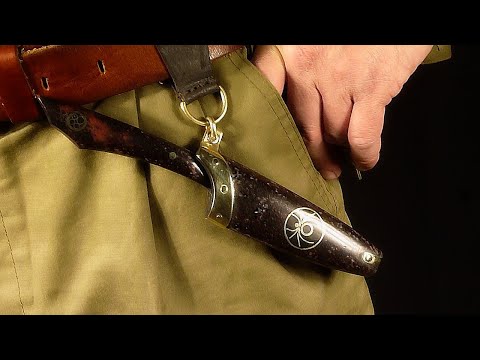 Видео: Ножны из губки Паук.  Sheath made from washcloth Spider.