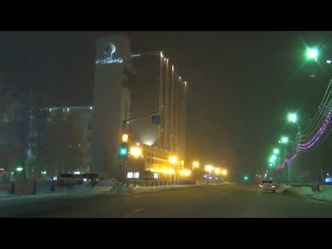 Видео: Ночной, морозный, северный город Нефтеюганск!