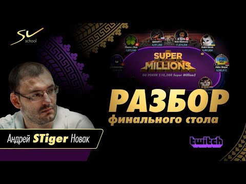 Видео: Андрей “STiger” Новак - Разбор финального стола! +$1,179,576 за 1ое Место!