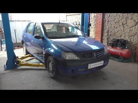 Видео: Переборка передней подвески на Renault Logan 1,4 Рено Логан 2009 года 1часть