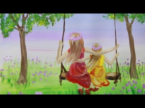 Видео: Лето. Рисуем гуашью легко и быстро.