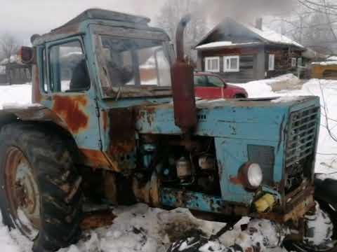 Видео: заводим мтз 82 после 10 лет.