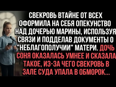 Видео: Свекровь втайне от всех оформила на опекунство над дочерью Марины подделав документы
