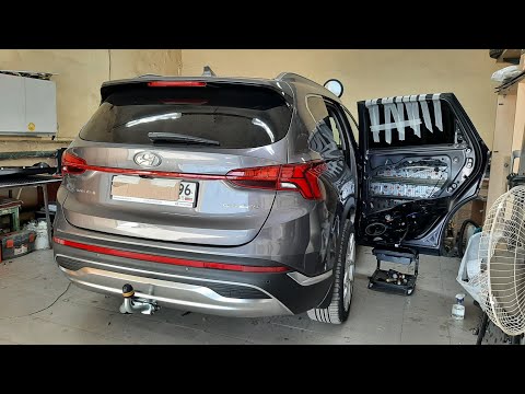 Видео: Hyundai SANTA FE 2021 - шумоизоляция дверей. Инструкция: как разобрать двери, чем клеить?