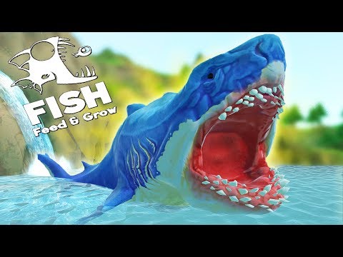 Видео: ОГРОМНЫЙ МЕГАЛОДОН ЗАПЛЫЛ В РЕЧКУ! | Feed and Grow Fish