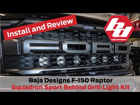 Видео: Установка и обзор комплекта освещения за решеткой радиатора Baja Designs Squadron Sport для F-150...