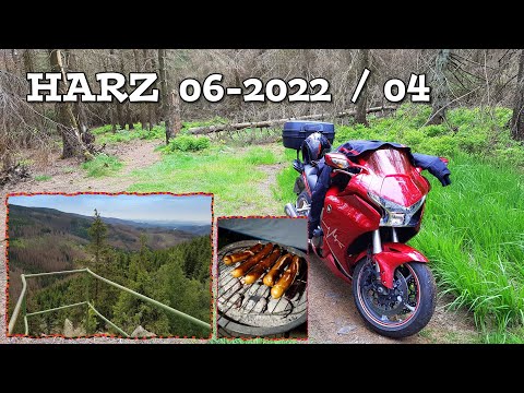 Видео: Мотопутешествие. Застрял в Лесу. Harz 06-2022. Honda VFR 1200.Часть 4