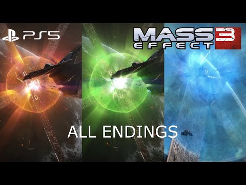 Видео: Mass Effect 3 Legendary Edition Remastered — все четыре основные концовки 1080p PS5