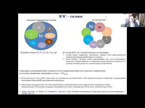 Видео: 46. В.Н. Санин. Высоко- энтропийные материалы От сплавов до  керамических соединений