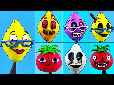 Видео: Мисс Лимон (Ms.LemonS) и мистер Помидор (Mr.TomatoS) / Страшные фигурки из пластилина ▶ Лепка ОК